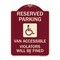 Signmission Reserved Parking Van Accessible Violators Will Fined Heavy-Gauge Alum Sign, 24" x 18", BU-1824-23000 A-DES-BU-1824-23000 - alternate 1